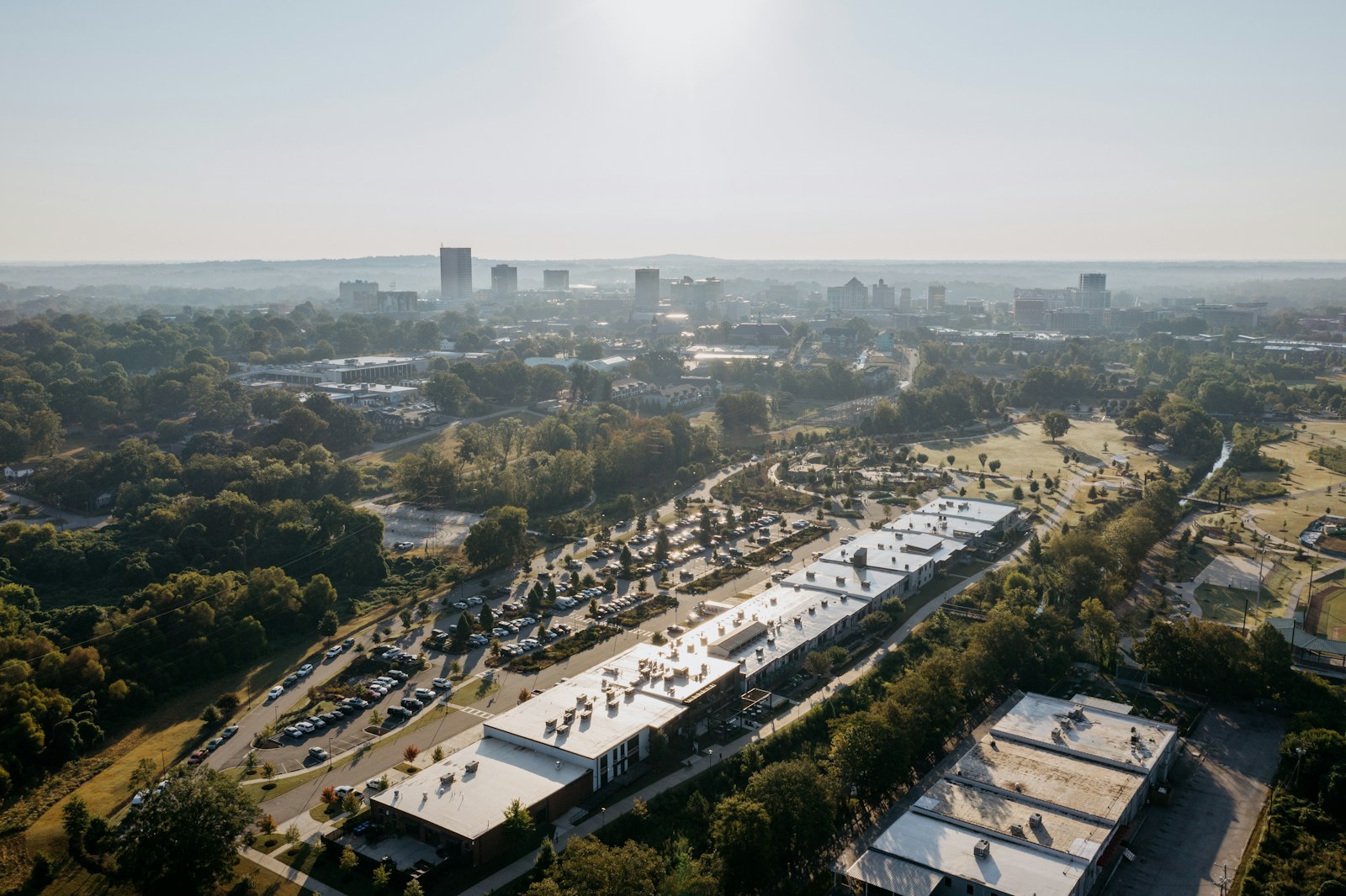 Downtown Greenville, South Carolina from above
